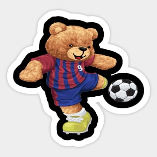 CUTE BEAR PLAY SOCCER Sticker